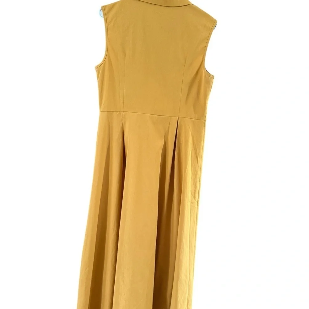 Amazon Essentials Yellow Pleated Midi Sundress